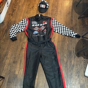 Race car driver Suit costume with Cap